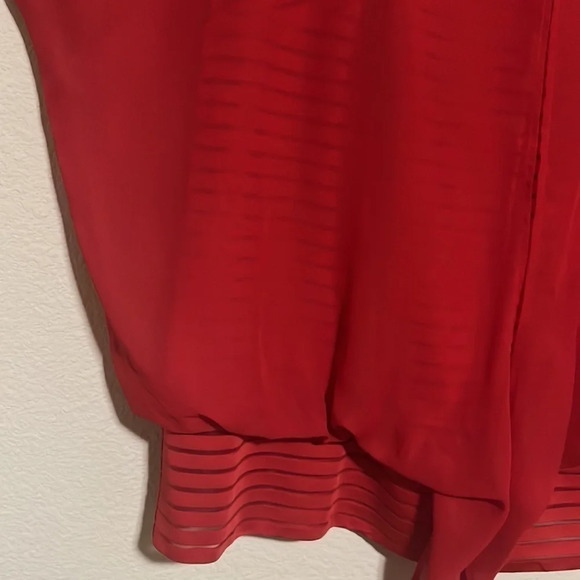 I.N. Studio Red Blouse with sewn in Tank Top Size 1X - Picture 9 of 12